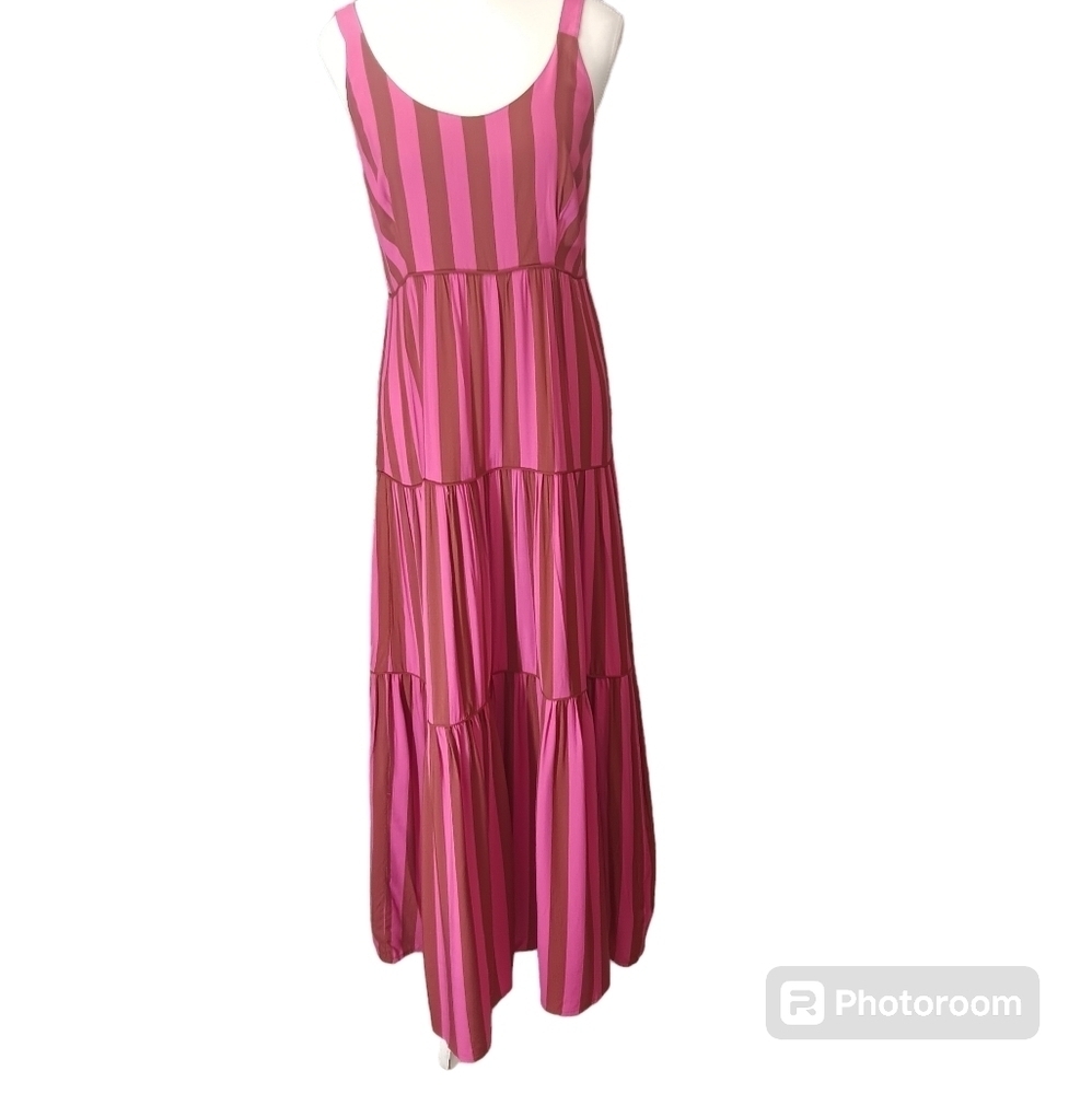 NWOT Cloth & Portrait Pink and Brown  Striped DressWomen’s Size L